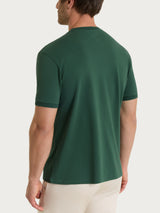 T-shirt girocollo in Cotone Piquet Double Mercerized Verdi Uomo - Ragno