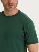 T-shirt girocollo in Cotone Piquet Double Mercerized Verdi Uomo - Ragno