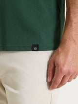 T-shirt girocollo in Cotone Piquet Double Mercerized Verdi Uomo - Ragno