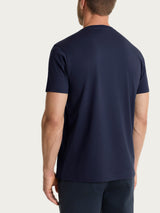 Maglietta girocollo in Jersey Double Mercerized Blu Uomo - Ragno