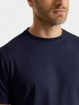 Maglietta girocollo in Jersey Double Mercerized Blu Uomo - Ragno