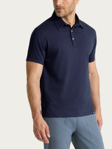 Polo a manica corta in Jersey Double Mercerized Blu Uomo - Ragno