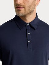 Polo a manica corta in Jersey Double Mercerized Blu Uomo - Ragno