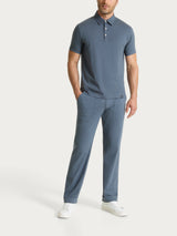 Polo a manica corta in Jersey Double Mercerized Neri Uomo - Ragno