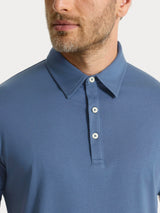 Polo a manica corta in Jersey Double Mercerized Blu Uomo - Ragno