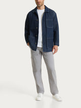 Giacca Utility in Raw Denim Blu Uomo - Ragno