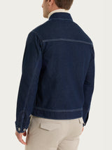 Giacca con zip in Raw Denim Blu Uomo - Ragno