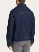 Giacca con zip in Raw Denim Blu Uomo - Ragno
