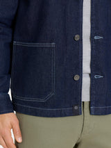 Giacca corta Utility in Raw Denim Blu Uomo - Ragno