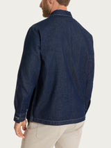 Giacca corta Utility in Raw Denim Blu Uomo - Ragno
