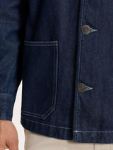 Giacca corta Utility in Raw Denim Blu Uomo - Ragno