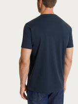 Maglietta girocollo tinta unita in Ultralight Blu Uomo - Ragno