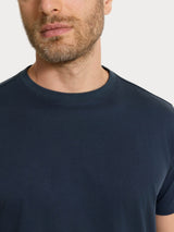 Maglietta girocollo tinta unita in Ultralight Blu Uomo - Ragno