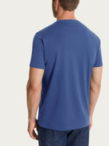 Maglietta girocollo tinta unita in Ultralight Blu Uomo - Ragno