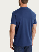 Maglietta girocollo tinta unita in Ultralight Blu Uomo - Ragno