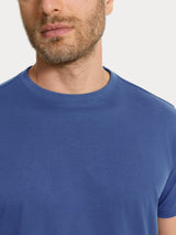 Maglietta girocollo tinta unita in Ultralight Blu Uomo - Ragno