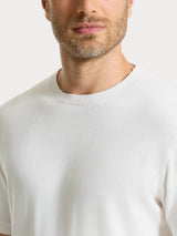 Maglia a manica corta in maglia rasata di Puro Cotone Bianchi Uomo - Ragno