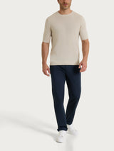 Maglia a manica corta in maglia rasata di Puro Cotone Bianchi Uomo - Ragno