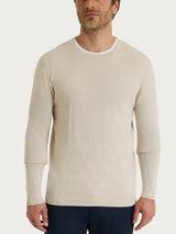 Jersey de punto blanco de manga larga para hombre - Ragno