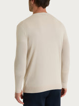 Jersey de punto blanco de manga larga para hombre - Ragno