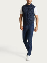 Piumino puffer Smanicato Onion Quilt Blu Uomo - Ragno