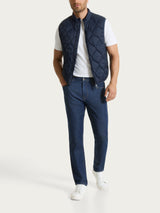 Piumino puffer Smanicato Onion Quilt Blu Uomo - Ragno