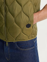 Piumino puffer Smanicato Onion Quilt Verdi Uomo - Ragno