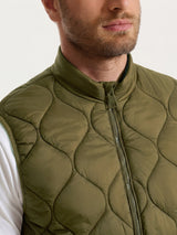Piumino puffer Smanicato Onion Quilt Verdi Uomo - Ragno