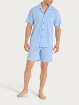 Pigiama aperto a righe in Jersey di Cotone Bianchi Uomo - Ragno