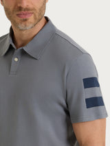 Polo con taschino in Jersey di Cotone Grigi Uomo - Ragno