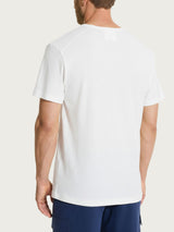 T-shirt con scollo a V in slub jersey di cotone Bianchi Uomo - Ragno