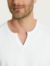 T-shirt con scollo a V in slub jersey di cotone Bianchi Uomo - Ragno