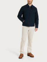 Giacca con zip in Winter Canvas Blu Uomo - Ragno