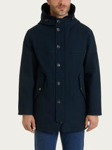 Parka con cappuccio in Winter Canvas Blu Uomo - Ragno