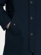 Parka con cappuccio in Winter Canvas Blu Uomo - Ragno