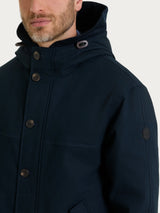 Parka con cappuccio in Winter Canvas Blu Uomo - Ragno