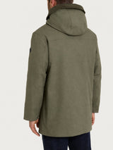 Parka con cappuccio in Winter Canvas Verdi Uomo - Ragno