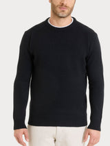 Maglia girocollo in NaturalSoft Blu Uomo - Ragno