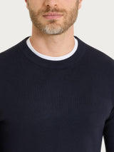 Maglia girocollo in NaturalSoft Blu Uomo - Ragno