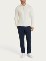 Polo a manica lunga in NaturalSoft Bianchi Uomo - Ragno