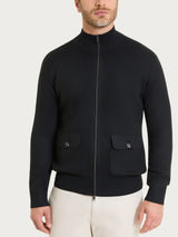 Giacca con collo lupetto e zip in NaturalSoft Neri Uomo - Ragno