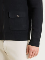Giacca con collo lupetto e zip in NaturalSoft Neri Uomo - Ragno