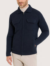 Giacca con zip in NaturalSoft Blu Uomo - Ragno