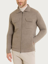 Giacca con zip in NaturalSoft Grigi Uomo - Ragno