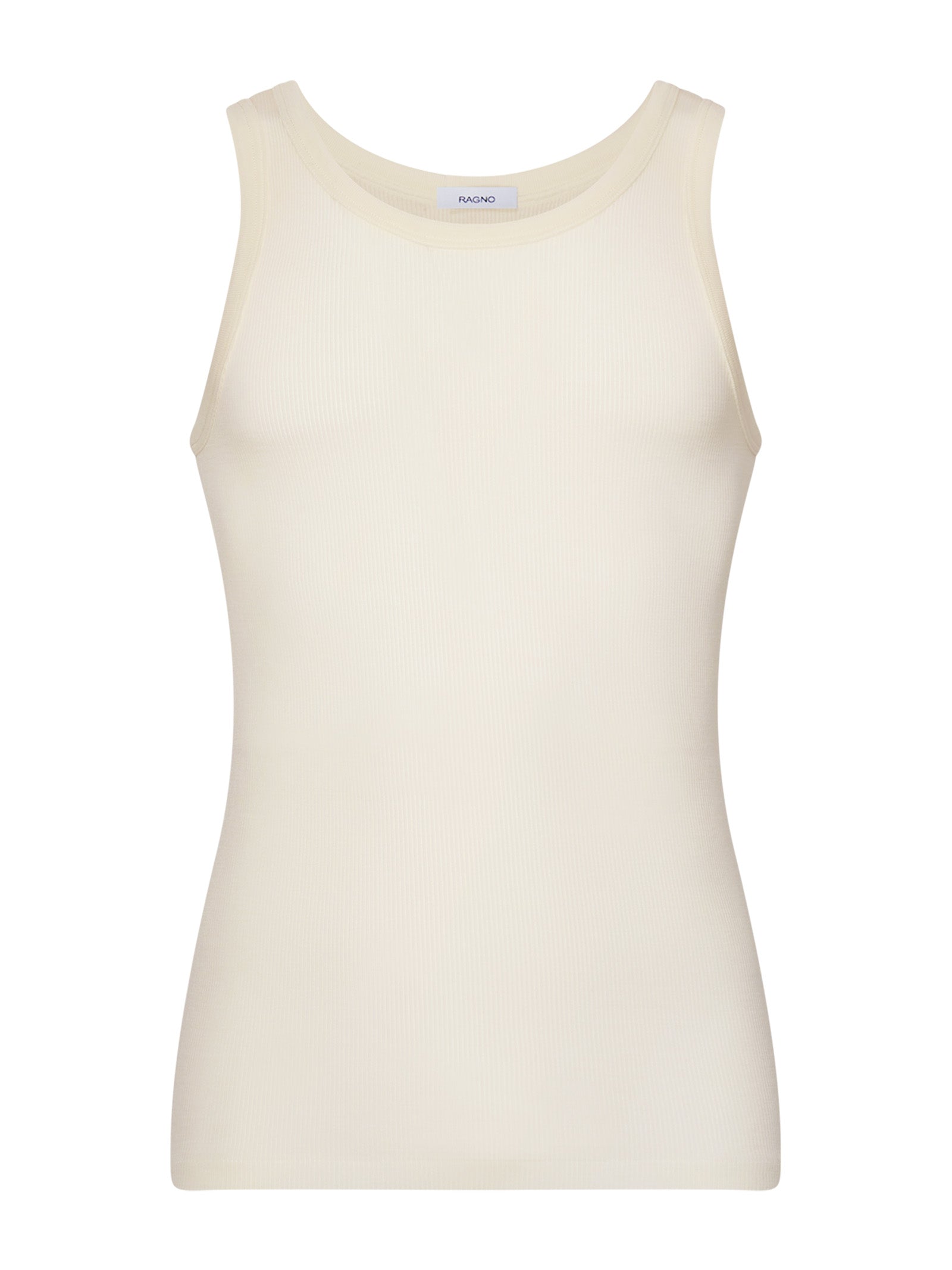 Merino Light - Canottiera spalla larga in costina di lana leggera Bianchi Uomo - Ragno