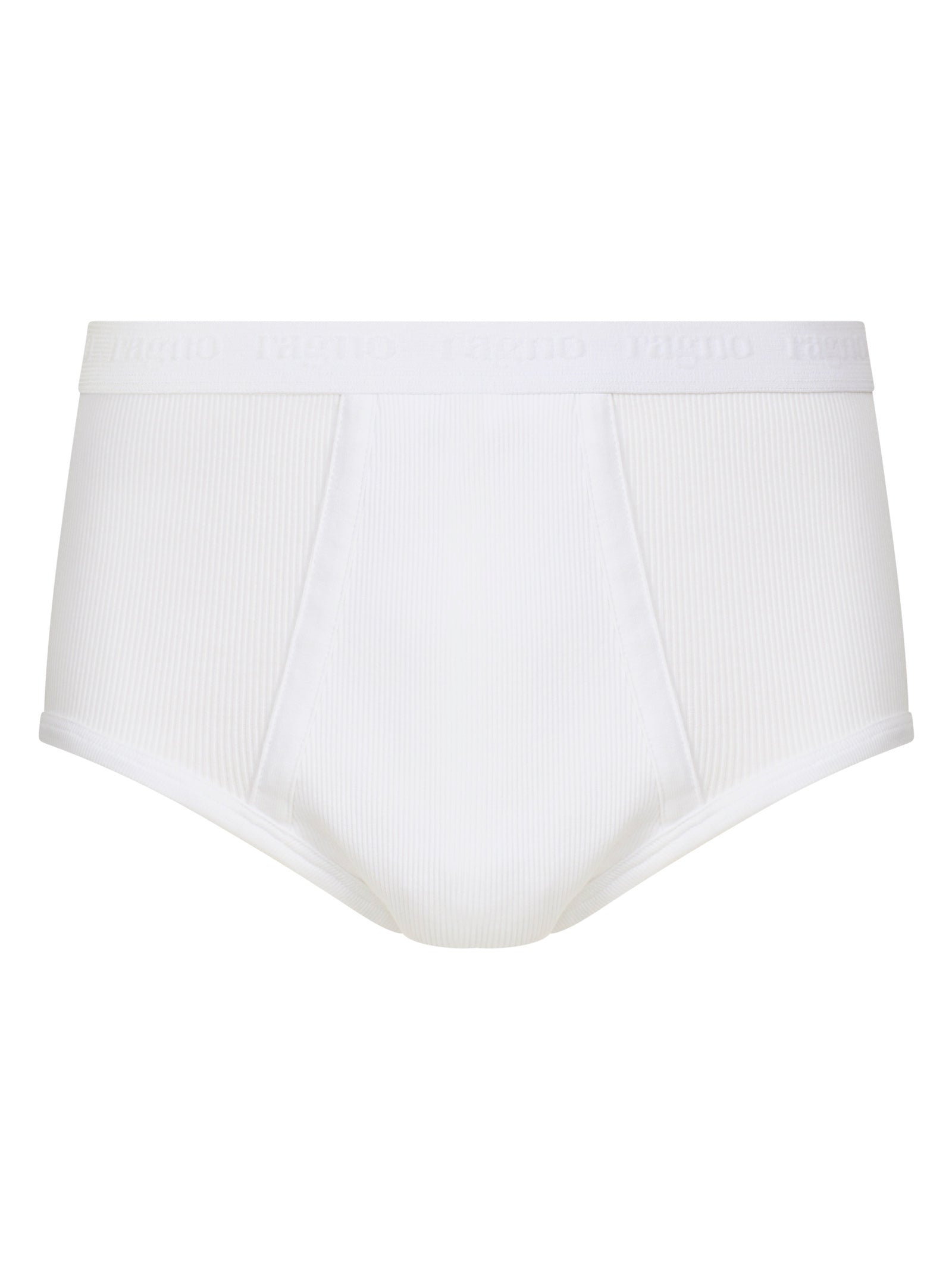 100 Cotone - Slip alto in costina di cotone Bianchi Uomo - Ragno