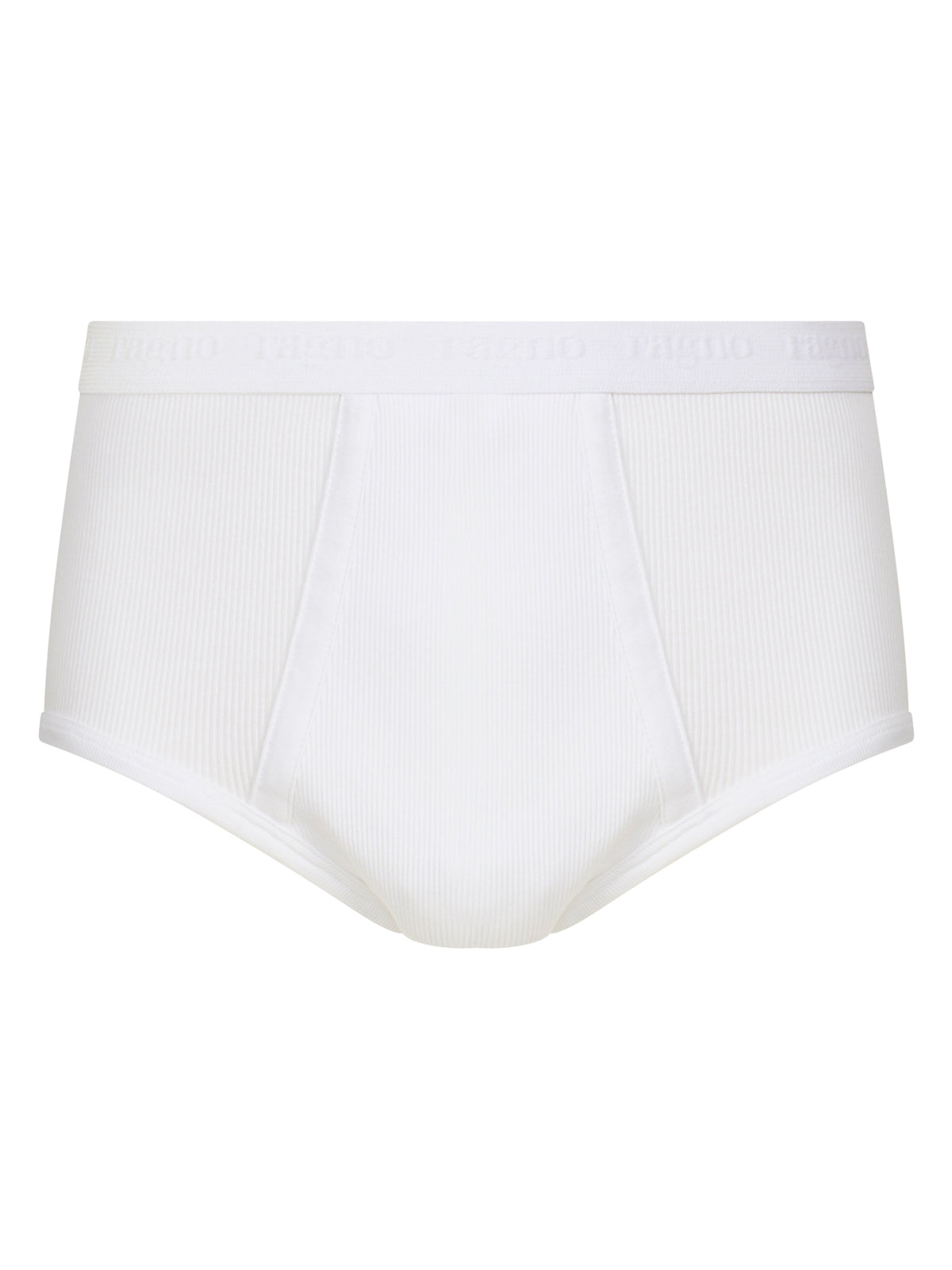100 Cotone - Slip alto in costina di cotone Bianchi Uomo - Ragno