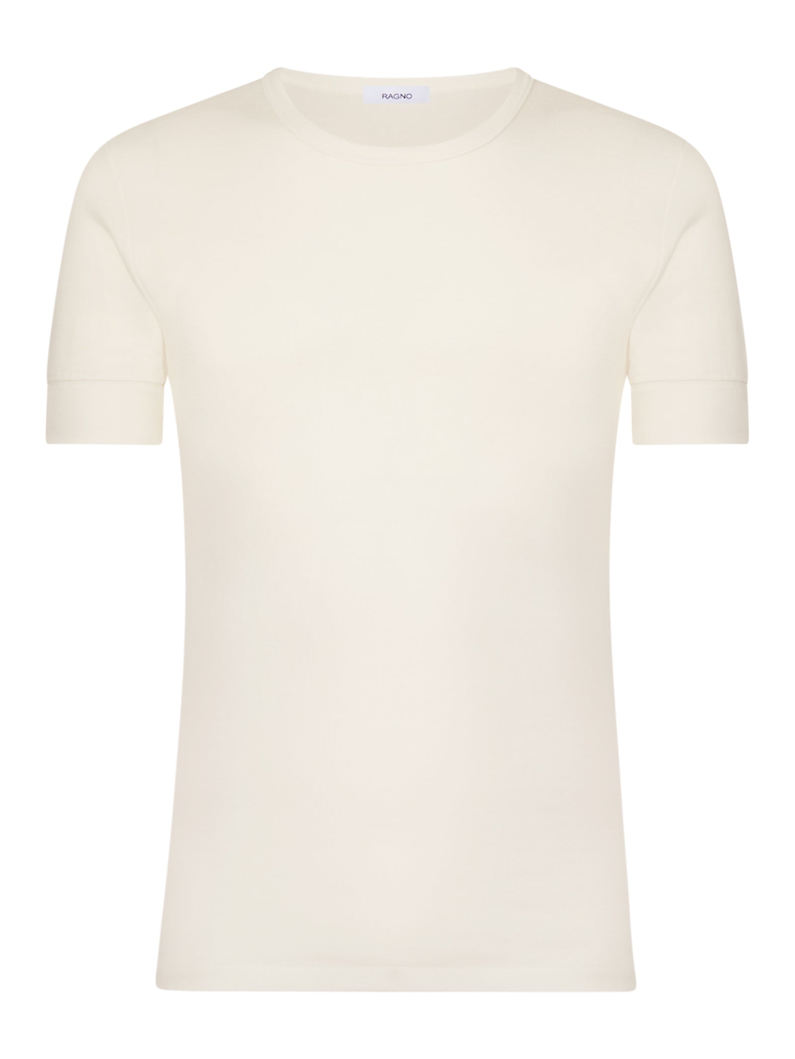 Sintonia luxury Maglietta girocollo lana fuori e cotone sulla