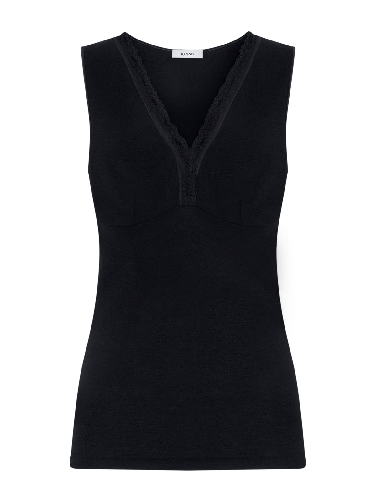 Merino Medium - Canottiera a spalla larga in lana Neri Donna - Ragno