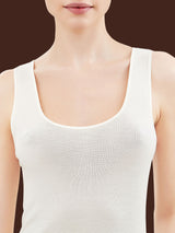 Lana Seta - Canottiera in lana e seta Neri Donna - Ragno